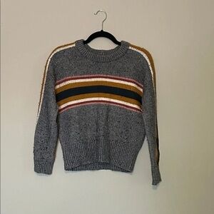 Madewell Striped Gray Sweater
